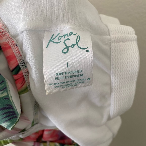 Kona Sol One Piece Off the Shoulder Swim Suit Size L - Picture 4 of 5